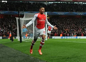 Arsenal V Anderlecht 2014/15 Prints: Oxlade-Chamberlain Scores His Third Goal Against RSC Anderlecht at Emirates Stadium