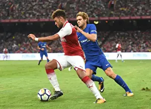 Arsenal V Chelsea - Pre Season 2017-18 Prints: Oxlade-Chamberlain vs. Alonso: A Pre-Season Showdown in Beijing, 2017