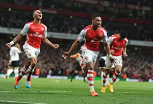 Arsenal V Tottenham Hotspur 2014-15 Prints: Oxlade-Chamberlain's Dramatic Winner: Arsenal 1-0 Tottenham (2014-15)