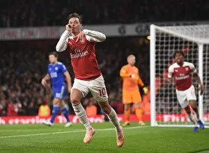 Arsenal v Leicester City 2018-19 Collection: Ozil goal 3 181022WAFC