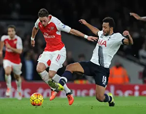 Arsenal V Tottenham Hotspur 2015-16 Prints: Ozil vs. Dembele: An Intense Battle in the 2015-16 Premier League - Arsenal vs. Tottenham