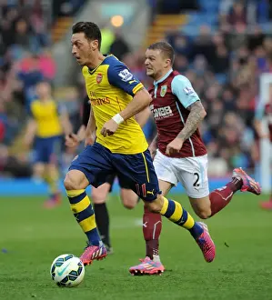 Burnley V Arsenal 2014/15 Prints: Ozil vs. Trippier: A Premier League Face-Off at Turf Moor