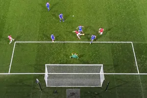 Arsenal V Everton 2013-14 Prints: Ozil's Unseen Moment: Giroud's Missed Connection in Arsenal's Win Against Everton (2013-14)