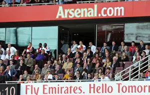 Paralympians in the Directors Box. Arsenal 6: 1 Southampton. Barclays Premier League