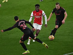 Arsenal V Southampton 2021-22 Prints: Partey vs Ward-Prowse & Elyounoussi: Arsenal vs Southampton Clash at Emirates Stadium