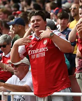 Arsenal V Everton 2021-22 Prints: Passionate Arsenal Fans: Arsenal vs Everton at Emirates Stadium (2021-22)
