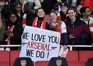 Arsenal Women V Chelsea Women 2022-23 Prints: Passionate Arsenal Fans Flock Emirates Stadium for Arsenal vs