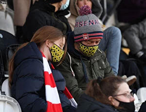 Images Dated 6th December 2020: Passionate Arsenal Fans at Meadow Park: Arsenal Women's FA WSL Match vs Birmingham City
