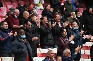 Arsenal V Brighton And Hove Albion 2020-21 Prints: Passionate Arsenal Fans Roar at Emirates Stadium: Arsenal vs Brighton & Hove Albion