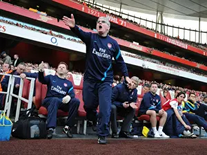 Arsenal V Tottenham 2011-12 Prints: Pat Rice: Arsenal Assistant Manager During Intense Arsenal v Tottenham Clash (2011-12)