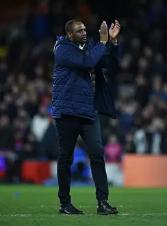 Patrick Vieira Celebrates with Crystal Palace Fans after Arsenal Match
