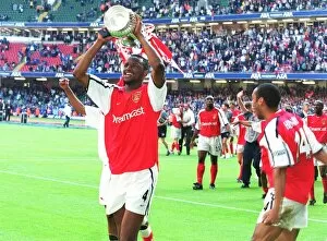 Arsenal v Chelsea FA Cup Final Collection: Patrick Vieira celebrates after the match. Arsenal 2: 0 Chelsea. The AXA F