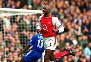Patrick Vieira celebrates scoring Arsenals 1st goal
