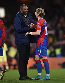 Patrick Vieira and Conor Gallagher Celebrate Crystal Palace's Victory Over Arsenal in the Premier League
