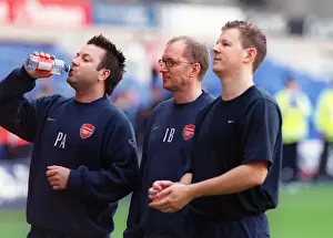 Paul Akers, Doc Beasley and Colin Lewin celebrate winning the league