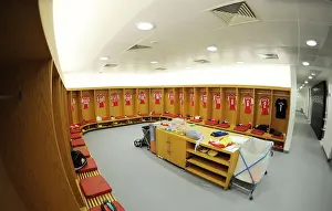 Arsenal V AS Monaco 2014-15 Prints: A Peek into Arsenal's Changing Room before Arsenal vs AS Monaco (2014-15)
