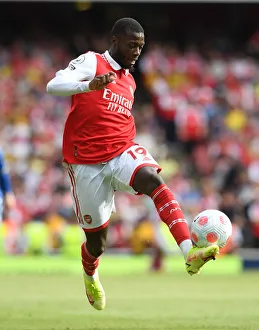 Arsenal V Everton 2021-22 Prints: Pepe in Action: Arsenal vs Everton, Premier League 2021-22