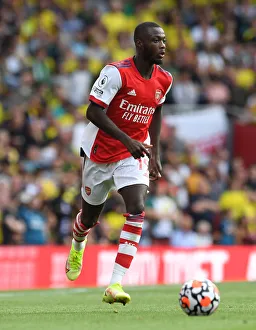 Arsenal V Norwich City 2021-22 Prints: Pepe in Action: Arsenal vs. Norwich City, Premier League 2021-22