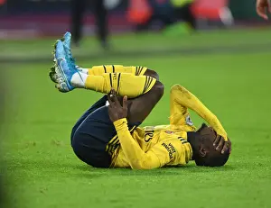 Pepe in Action: Premier League Clash between Arsenal and West Ham United, 2019-2020