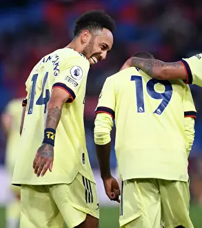 Pepe and Aubameyang Celebrate Arsenal's Winning Goals Against Crystal Palace (2020-21)