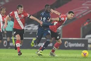 Southampton V Arsenal 2020-21 Prints: Pepe Breaks Past Southampton Defenders in Empty St