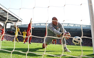 Pepe Reina's Unintended Goal: Liverpool vs. Arsenal, 1-1 Stalemate, Barclays Premier League, 2010