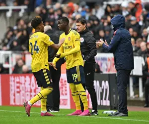 Newcastle United V Arsenal 2019-20 Prints: Pepe Replaces Nelson: Arsenal's Game-Changing Substitution (2019-20) - Newcastle United vs Arsenal