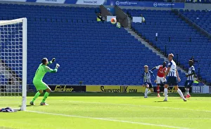Brighton And Hove Albion V Arsenal 2019-20 Prints: Pepe Scores the Lone Goal: Brighton vs. Arsenal in Empty Premier League Stadium (2020)