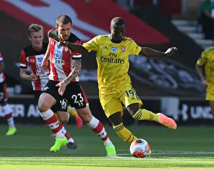 Southampton V Arsenal 2019-20 Prints: Pepe vs. Hojbjerg: Intense Clash Between Southampton and Arsenal in Premier League