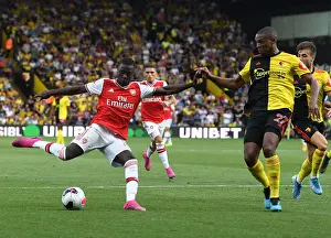 Watford V Arsenal 2019-20 Prints: Pepe vs Kabasele: Clash at Vicarage Road - Arsenal vs Watford, Premier League 2019-20