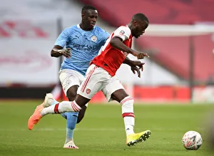 Arsenal V Manchester City - FA Cup Semi-Final 2019-20 Prints: Pepe vs Mendy: FA Cup Semi-Final Battle at Wembley - Arsenal vs Manchester City