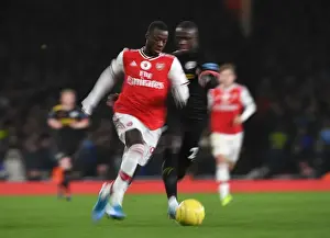 Arsenal V Manchester City 2019-20 Prints: Pepe vs Mendy: A Premier League Showdown at the Emirates - Arsenal vs Manchester City