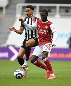 Newcastle United V Arsenal 2020-21 Prints: Pepe vs Murphy: Empty St. James Park Battle (Premier League 2021)
