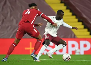 Liverpool V Arsenal 2020-21 Prints: Pepe vs. Van Dijk: Battle at Anfield in Empty Premier League Stadium (Liverpool vs)