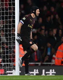 Arsenal V Blackpool Carabao Cup 2018-19 Prints: Petr Cech in Action: Arsenal vs Blackpool, Carabao Cup 2018-19