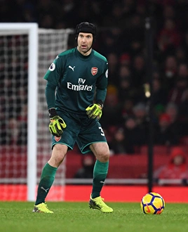 Arsenal V Everton 2017-18 Prints: Petr Cech in Action: Arsenal vs. Everton, Premier League 2017-18