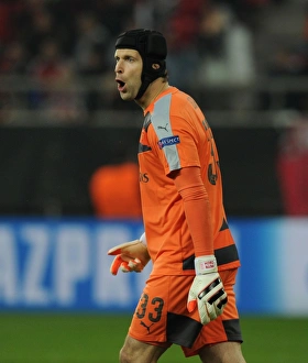 Olympiacos V Arsenal 2015-16 Prints: Petr Cech in Action: Arsenal vs. Olympiacos, UEFA Champions League 2015-16