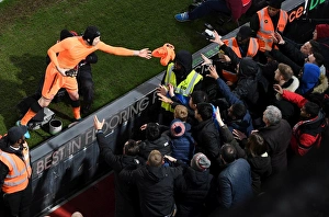 Images Dated 28th December 2017: Petr Cech (Arsenal) gives his shirt to a fan. Crystal Palace 2: 3 Arsenal. Premier League