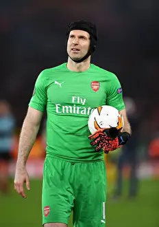 Arsenal V Stade Rennais 2018-19 Prints: Petr Cech: Arsenal's Europa League Determination - Arsenal v Stade Rennais
