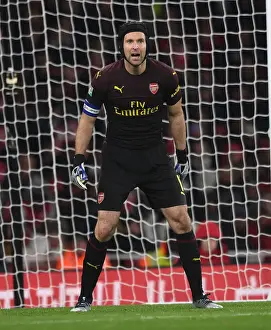 Arsenal V Blackpool Carabao Cup 2018-19 Prints: Petr Cech: Arsenal's Unyielding Shield in Carabao Cup Victory over Blackpool