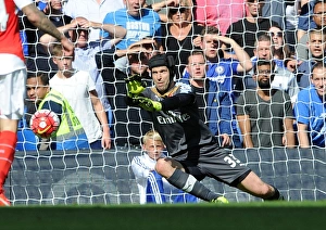 Chelsea V Arsenal 2015-16 Prints: Petr Cech: Clash of the Blues - Chelsea vs. Arsenal, Premier League (2015-16)