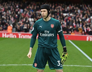 Arsenal V Watford 2017-18 Prints: Petr Cech: Focused and Ready - Arsenal vs Watford, Premier League 2017-18