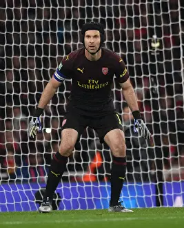 Arsenal V Blackpool Carabao Cup 2018-19 Prints: Petr Cech Focuses in Arsenal's Carabao Cup Clash Against Blackpool