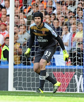 Chelsea V Arsenal 2015-16 Prints: Petr Cech: Unwavering Concentration in Chelsea vs. Arsenal Clash (2015-16)