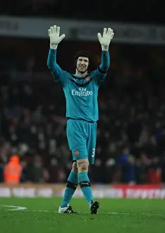 Arsenal V Newcastle United 2015-16 Prints: Petr Cech's Reaction: Arsenal's Dramatic Victory over Newcastle United
