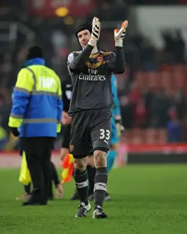 Stoke City V Arsenal 2015-16 Prints: Petr Cech's Reaction: Arsenal's Goalkeeper After the Intense Stoke City Match
