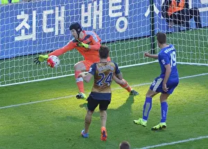 Leicester City V Arsenal 2015/16 Prints: Petr Cech's Spectacular Save from Andrej Kramaric: Leicester City vs Arsenal