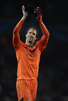 Arsenal V Bayern Munich 2015/16 Prints: Petr Cech's Triumphant Moment: Arsenal Defeats Bayern Munich in Champions League Showdown