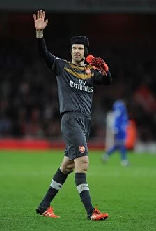 Images Dated 24th October 2015: Petr Cech's Unwavering Determination: Arsenal Football Club