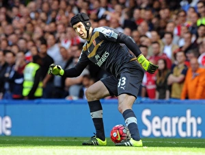 Chelsea V Arsenal 2015-16 Prints: Petr Cech's Unwavering Focus: Chelsea vs. Arsenal Rivalry (2015-16)